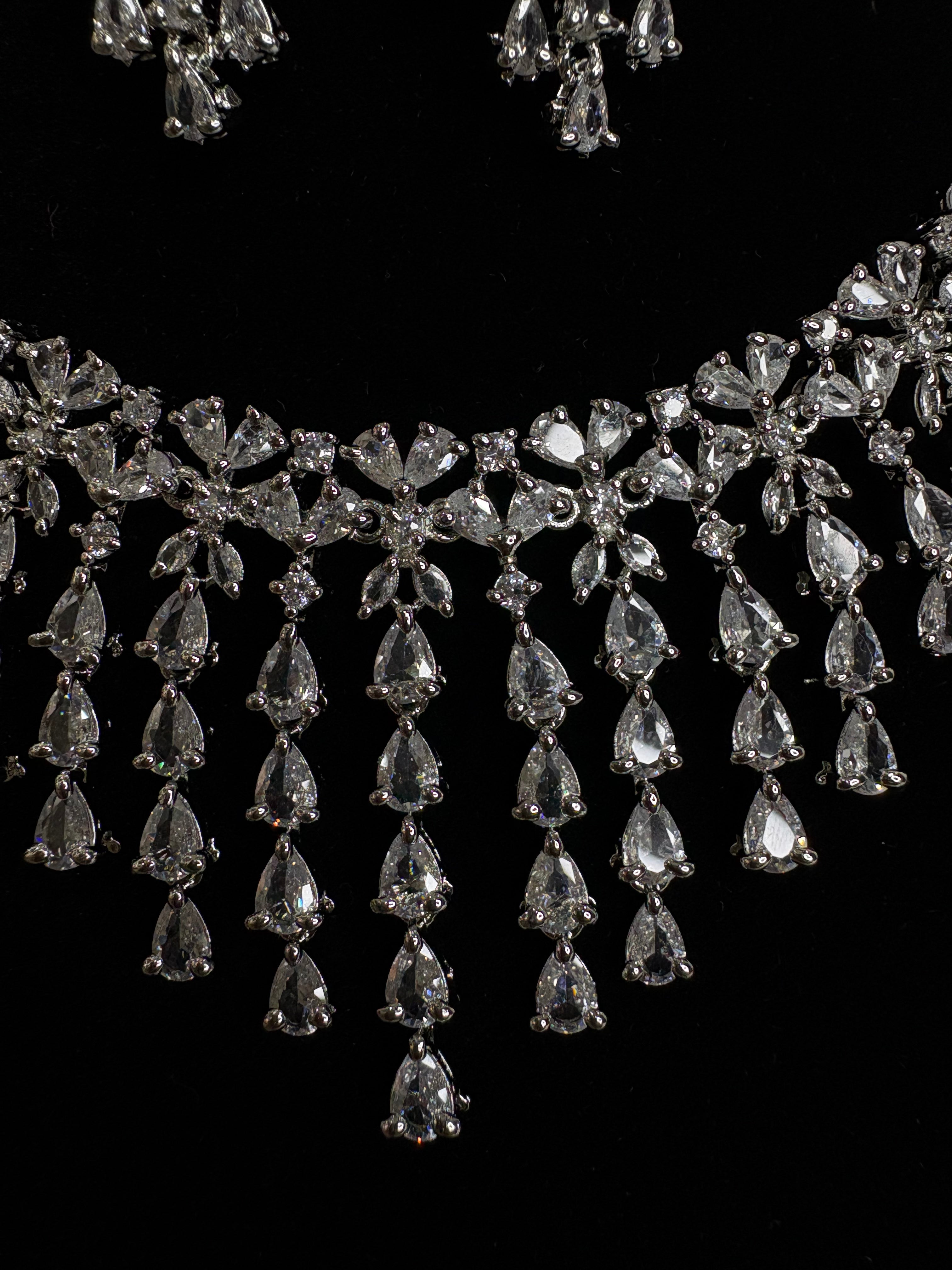 American Diamond Necklace Set- YJ110020