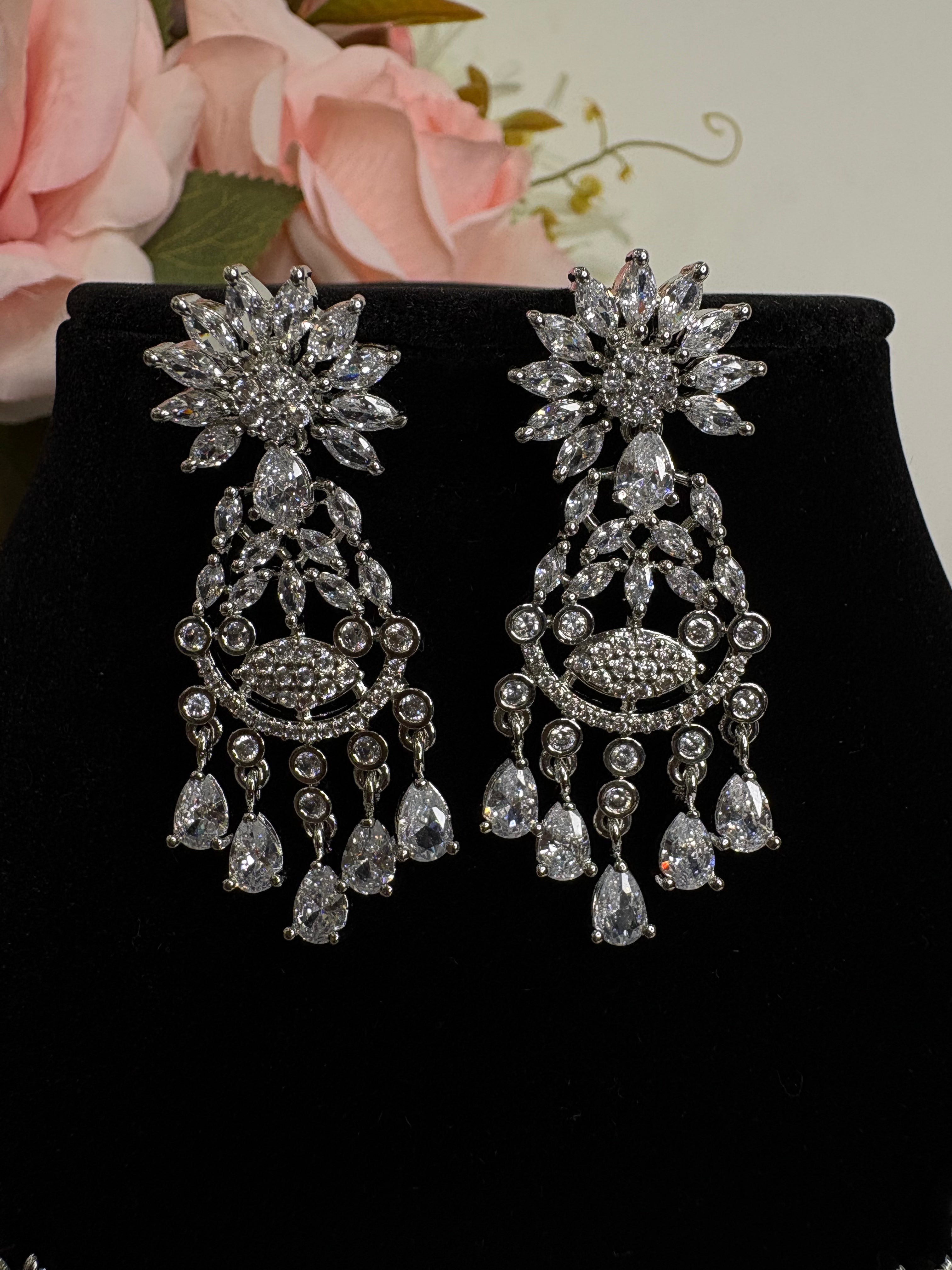 American Diamond Necklace Set- YJ110014