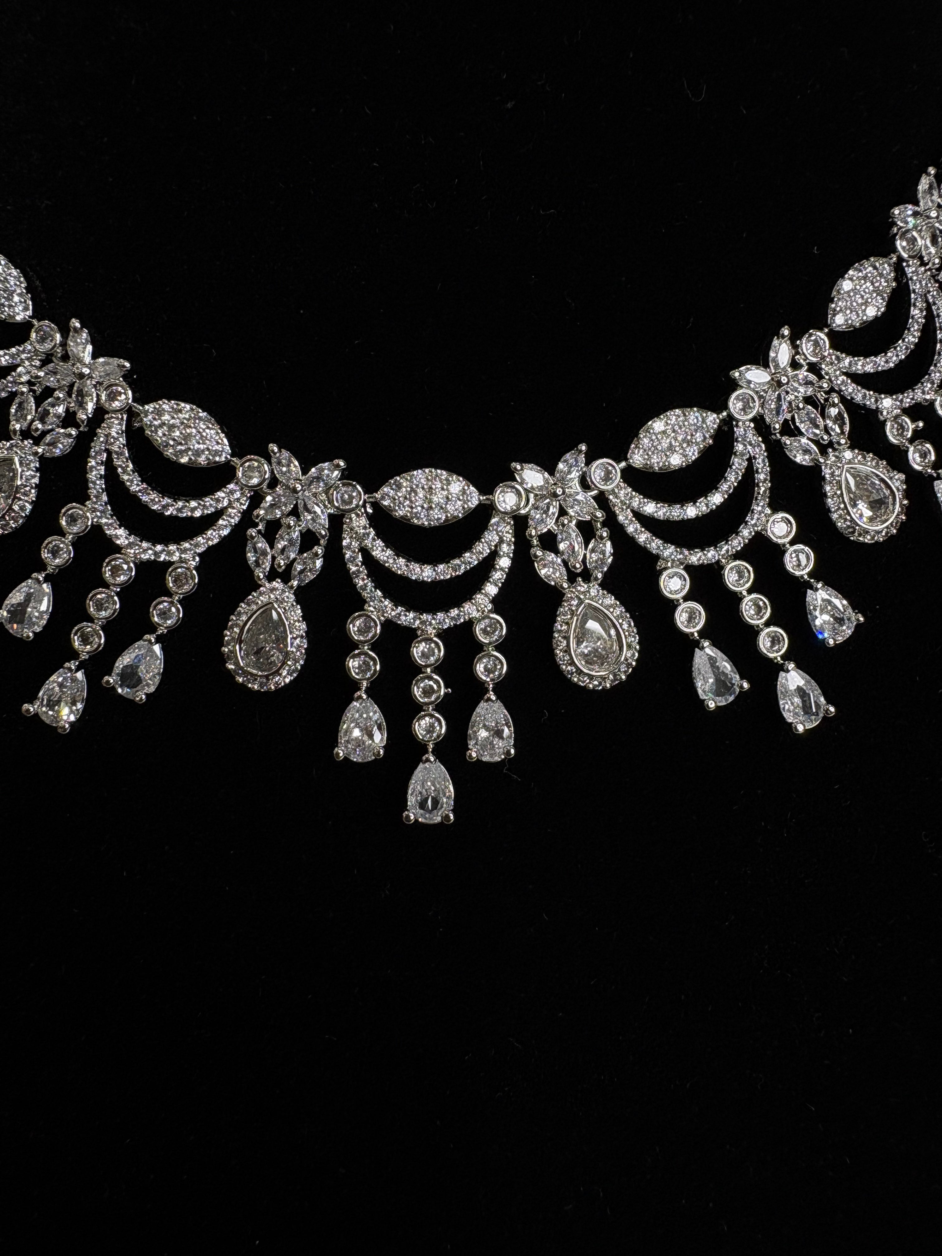 American Diamond Necklace Set- YJ110014