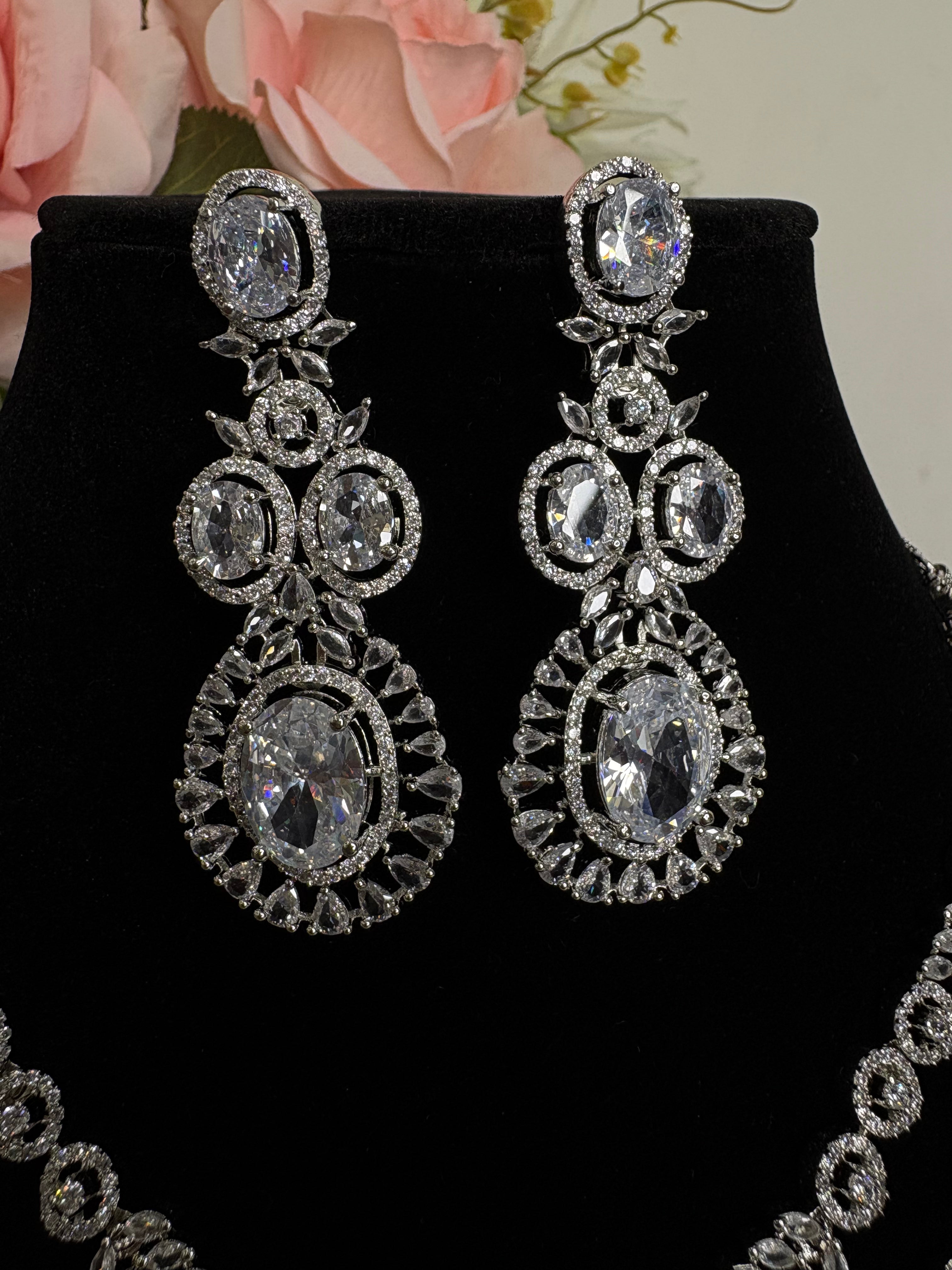 American Diamond Necklace Set- YJ110011