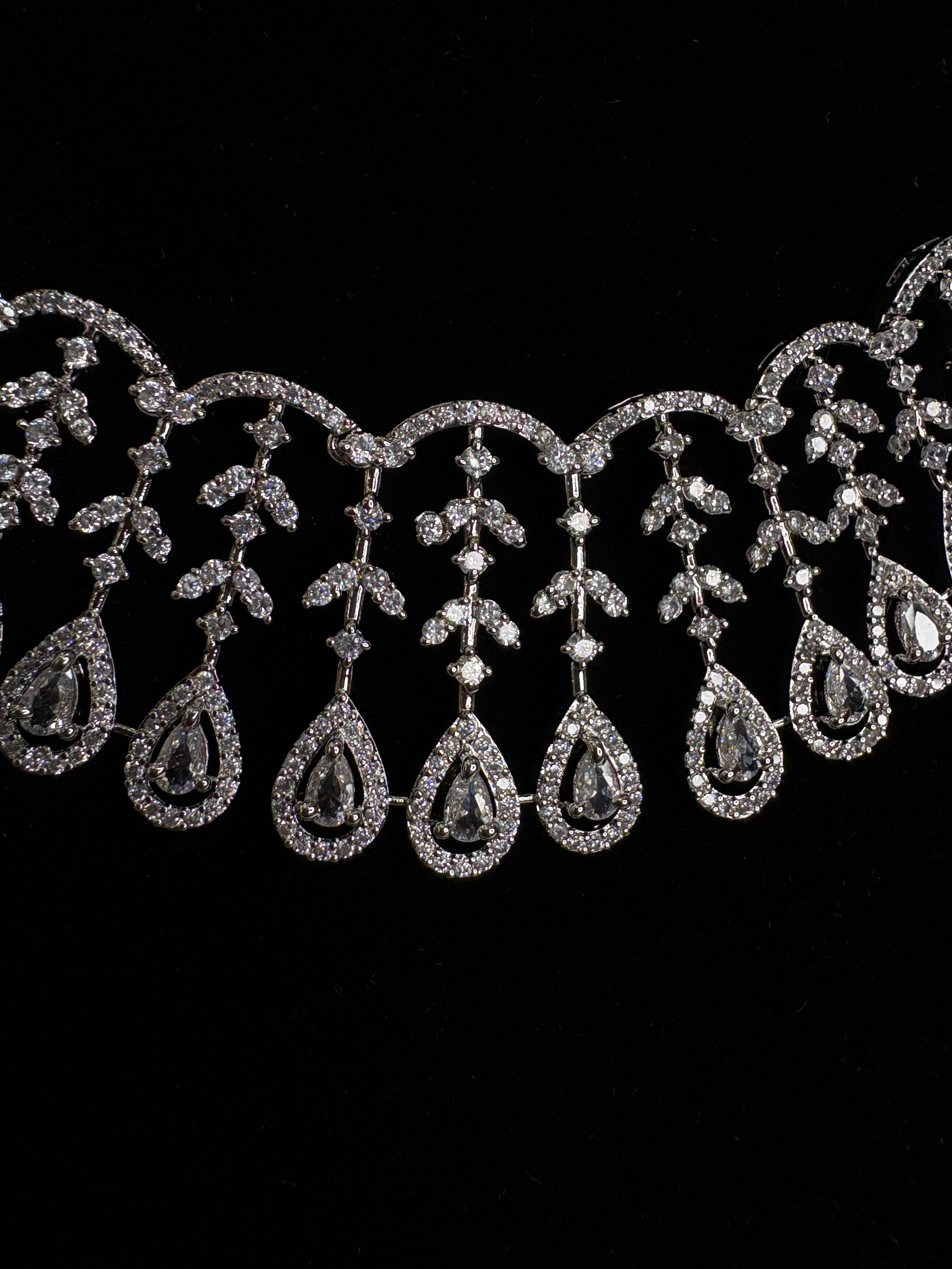 American Diamond Necklace Set- YJ110008