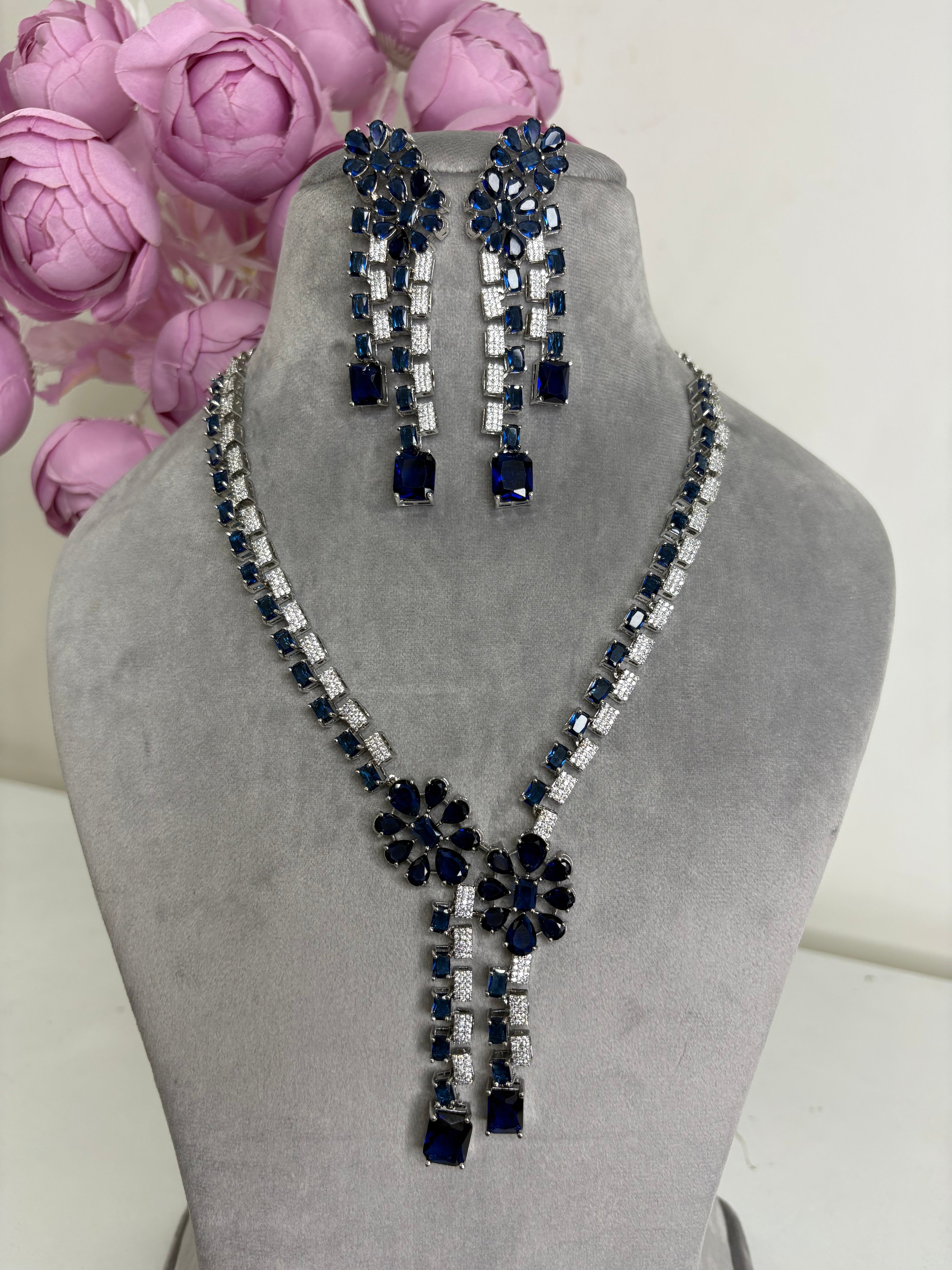 American Diamond Necklace Set- YJ110018