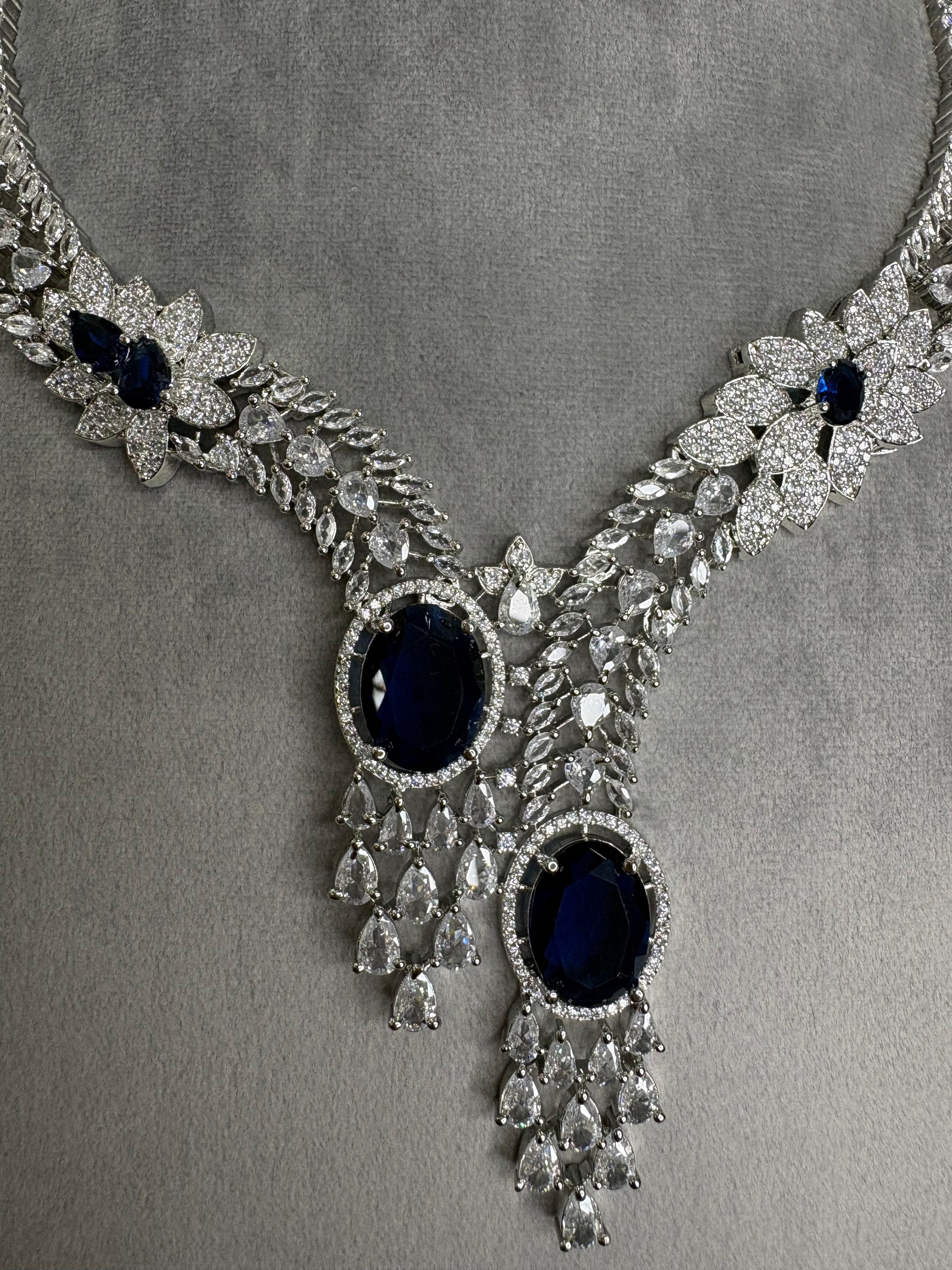 American Diamond Necklace Set- YJ110019