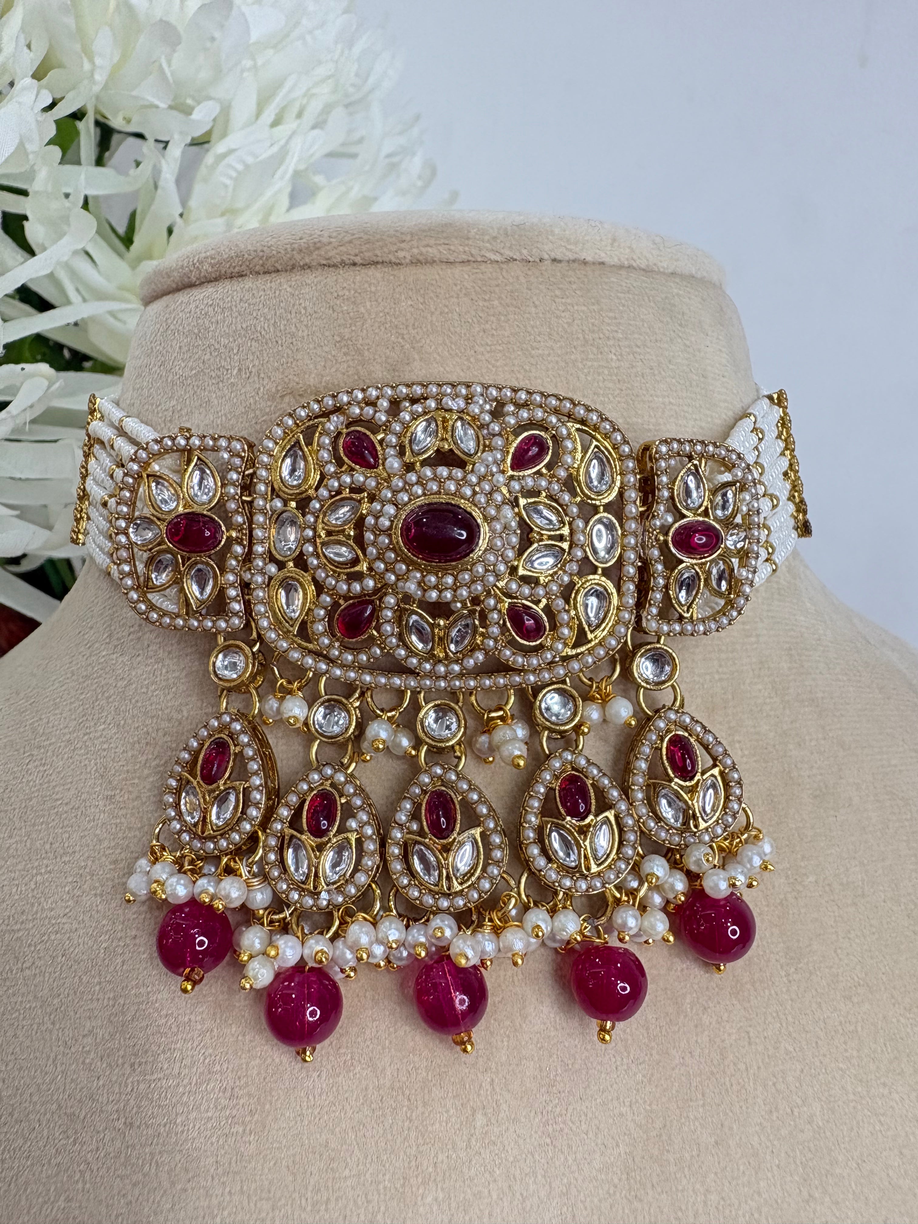 Kundan Necklace Set- YJ310001
