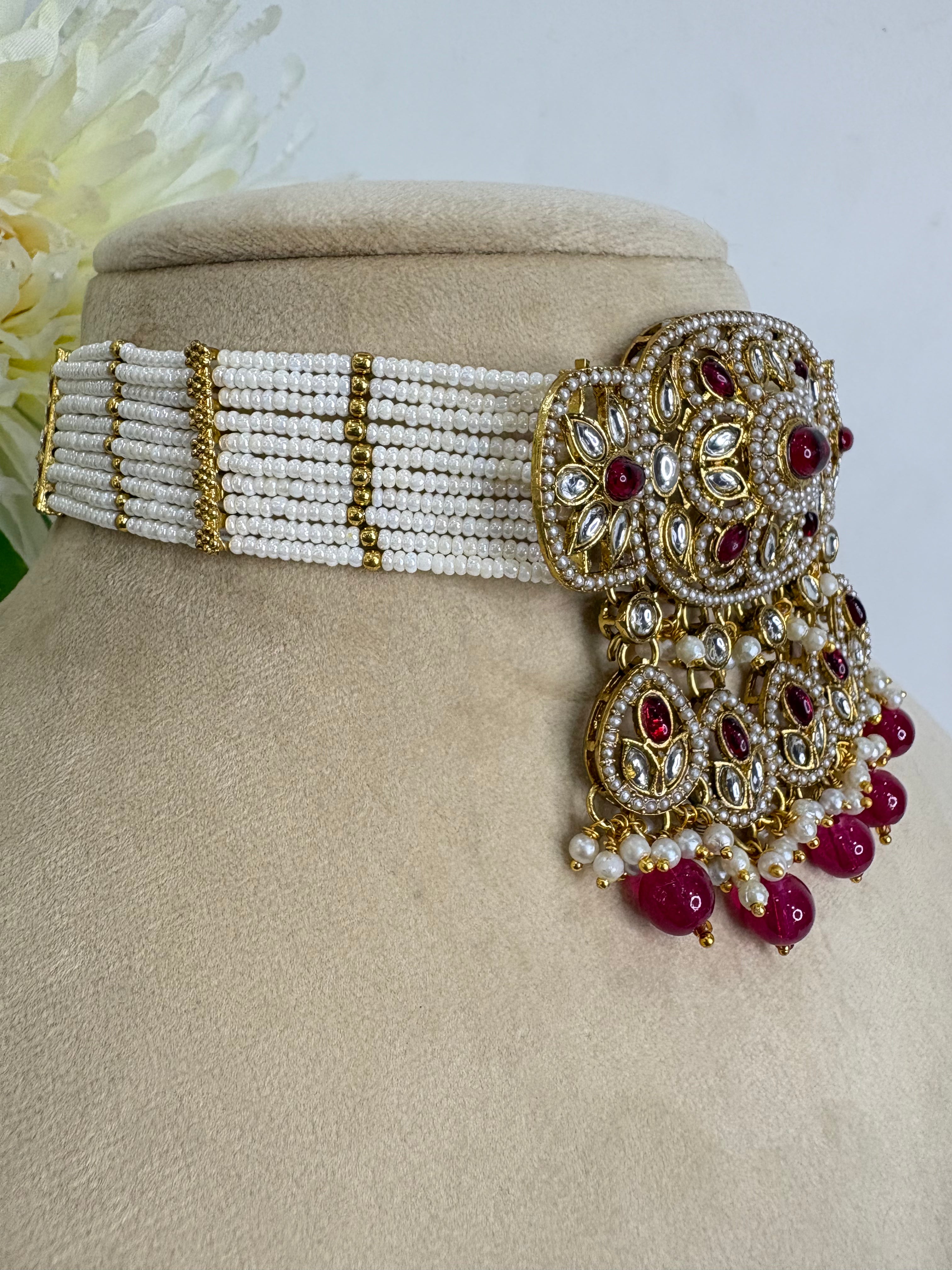 Kundan Necklace Set- YJ310001