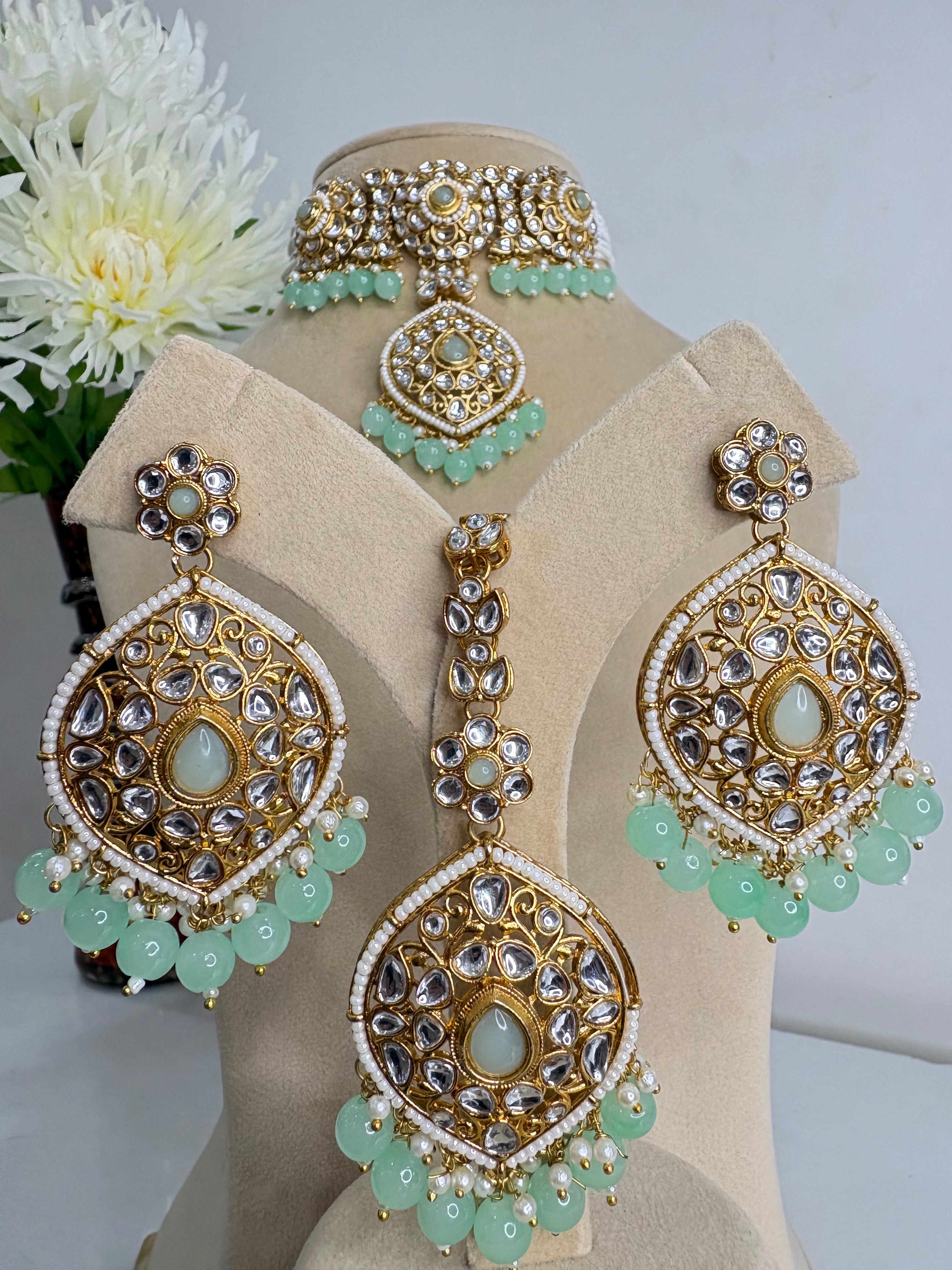 Kundan Necklace Set- YJ310009