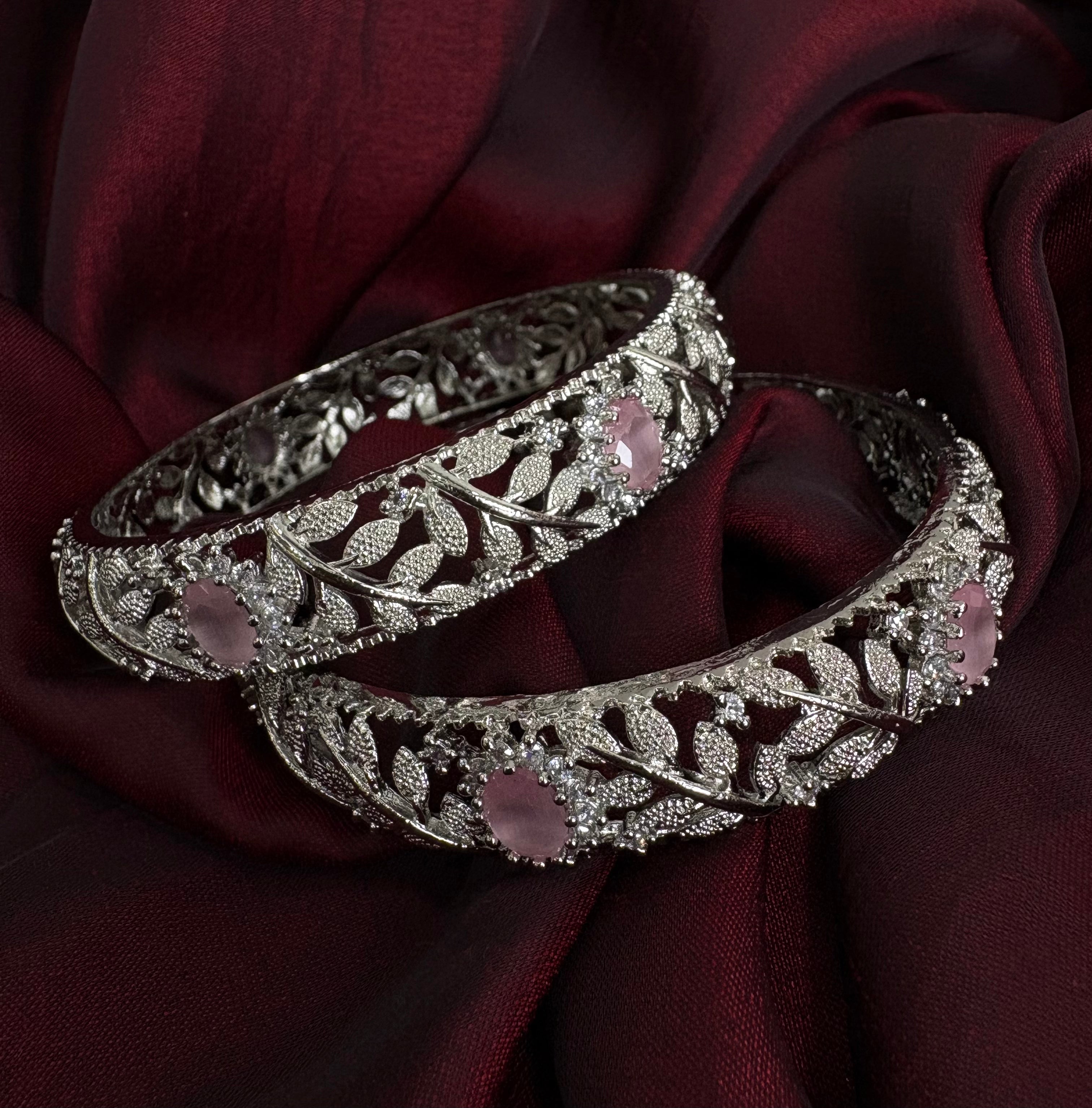 American Diamond Bangle Set- YJ140002