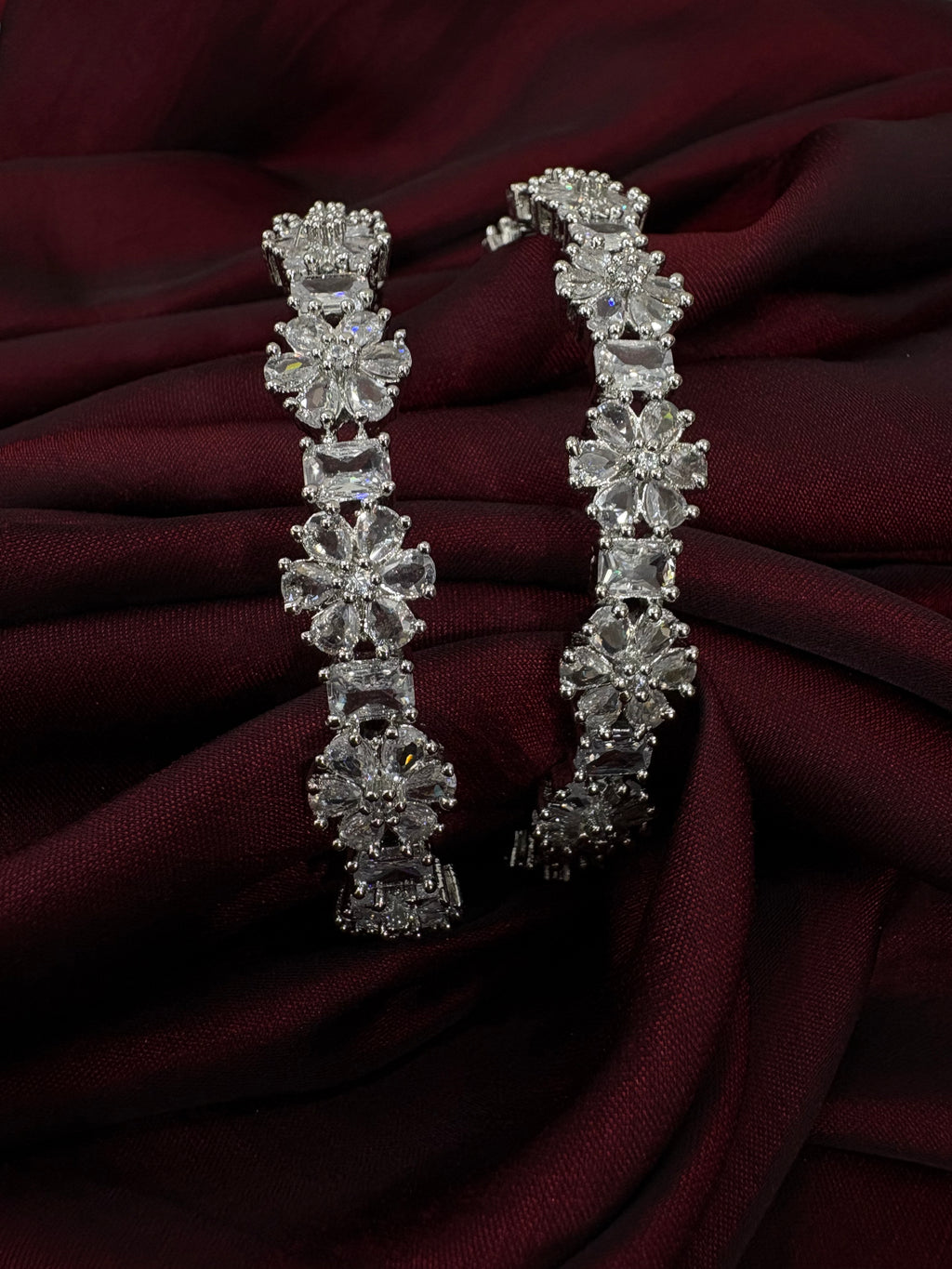 American Diamond Bangle Set- YJ140011