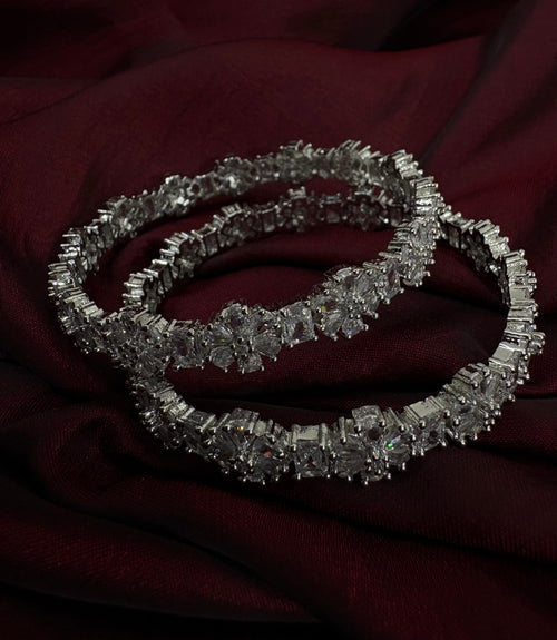 American Diamond Bangle Set- YJ140011