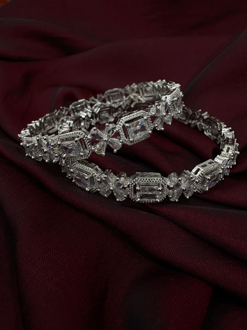 American Diamond Bangle Set- YJ140012