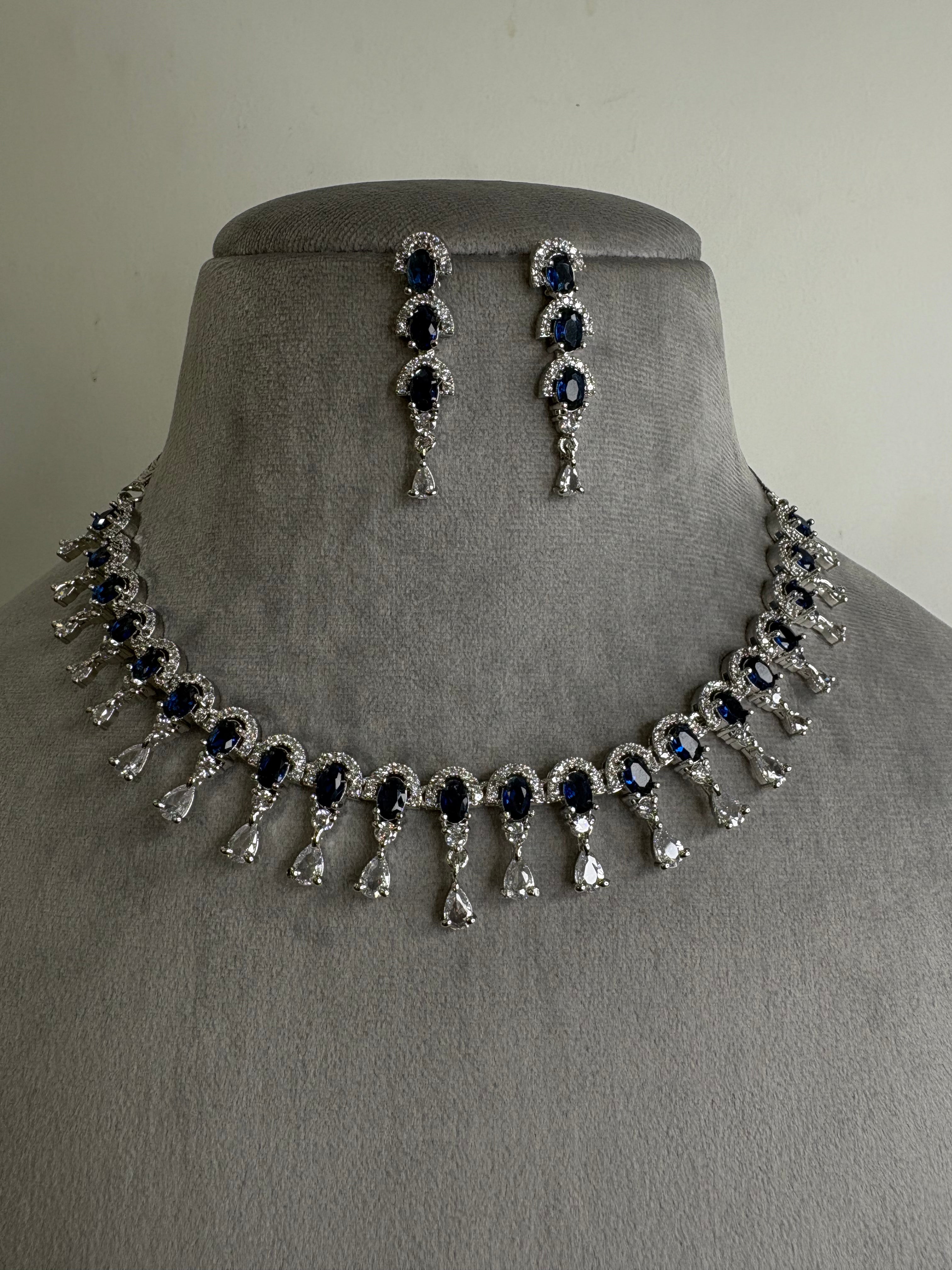 American Diamond Necklace Set- YJ110002