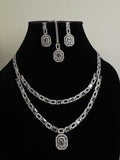 American Diamond Necklace Set- YJ110005