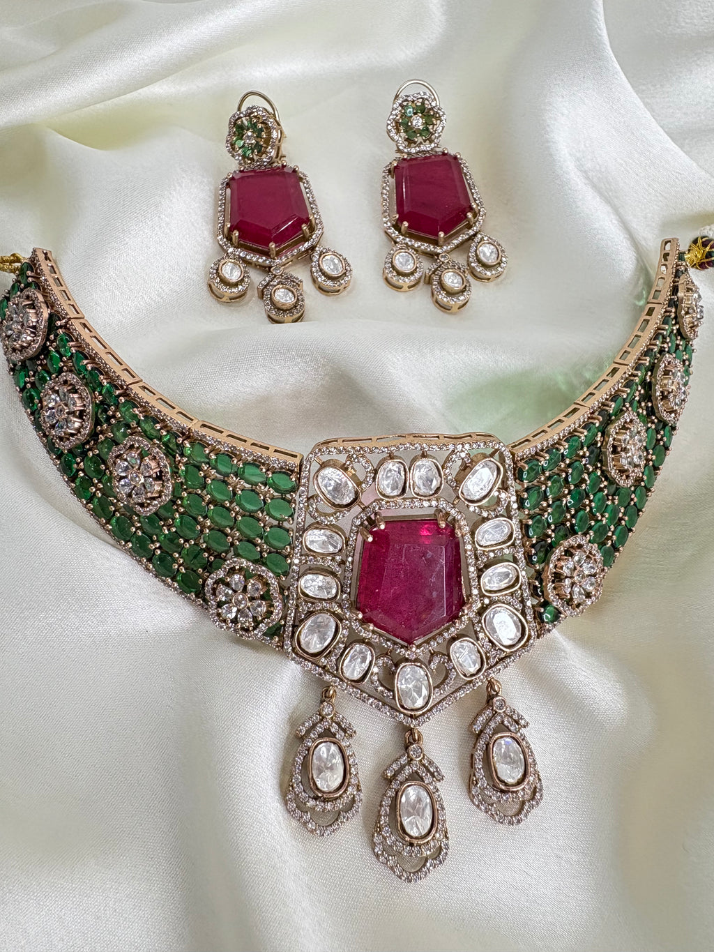 Premium Moissanite Choker Set- YJ510003