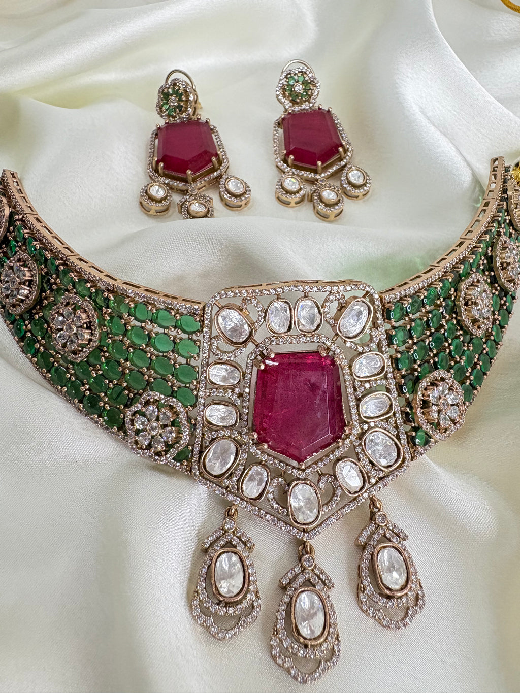 Premium Moissanite Choker Set- YJ510003