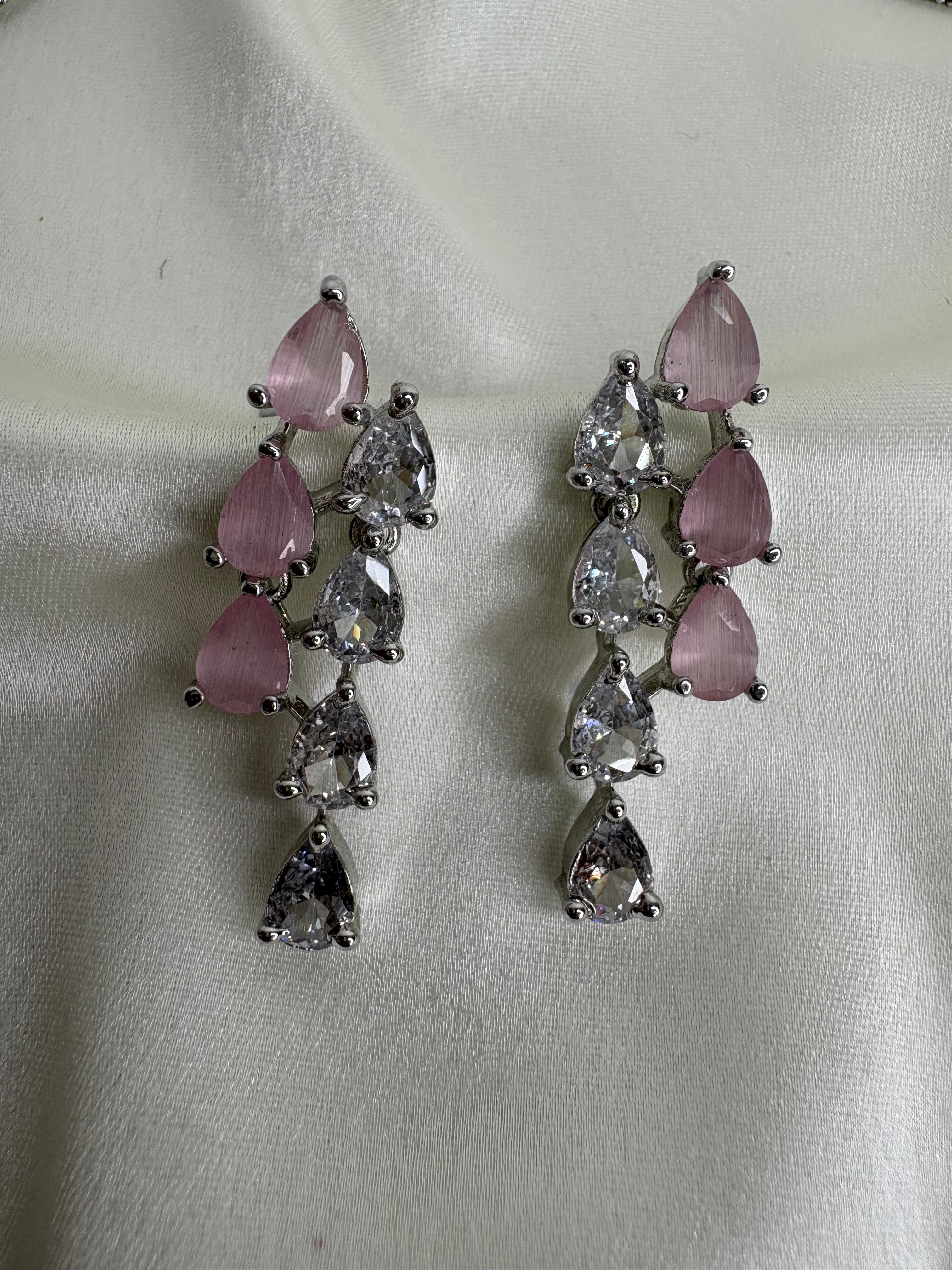 American Diamond Necklace Set- YJ110038