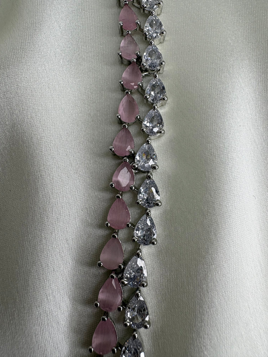 American Diamond Necklace Set- YJ110038